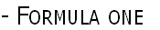 - Formula one 